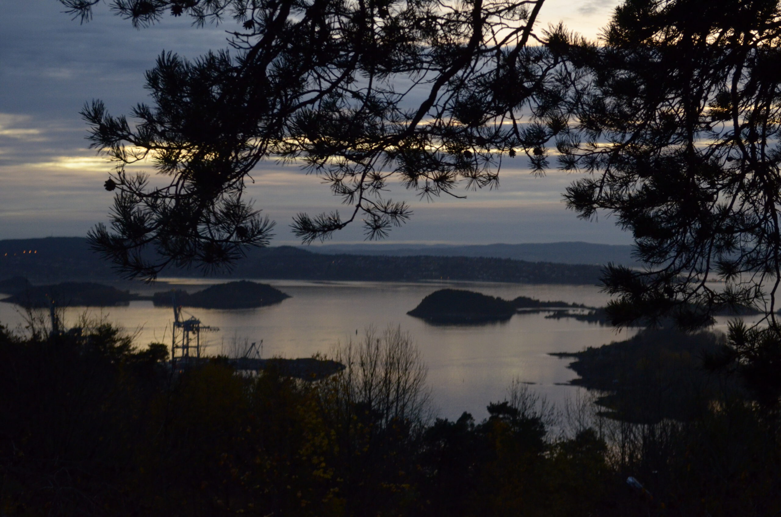 The Oslo Fjord and it's islands at dusk
